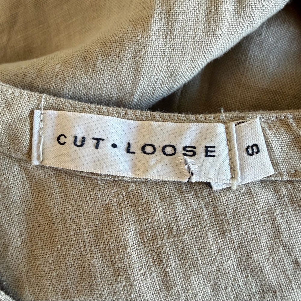 Cut Loose linen button back sleeveless midi dress 41527 - Picture 6 of 9